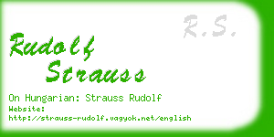 rudolf strauss business card